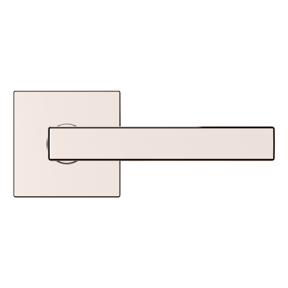 Baldwin L023 Contemporary Straight Lever Set with R017 Rose Lifetime (PVD) Polished Nickel / Full Dummy / Reversible