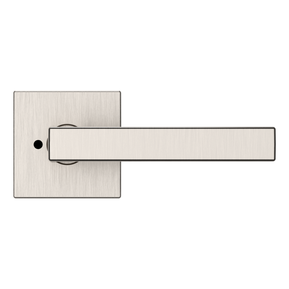 Baldwin L023 Contemporary Straight Lever Set with R017 Rose Lifetime (PVD) Satin Nickel / Privacy / Reversible