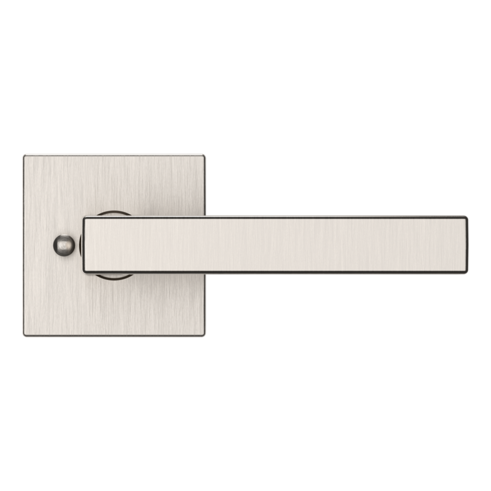 Baldwin L023 Contemporary Straight Lever Set with R017 Rose Lifetime (PVD) Satin Nickel / Privacy / Reversible