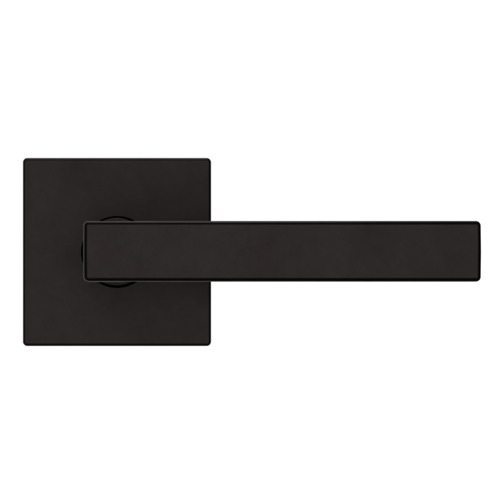 Baldwin L023 Contemporary Straight Lever Set with R017 Rose Oil-Rubbed Bronze / Full Dummy / Reversible