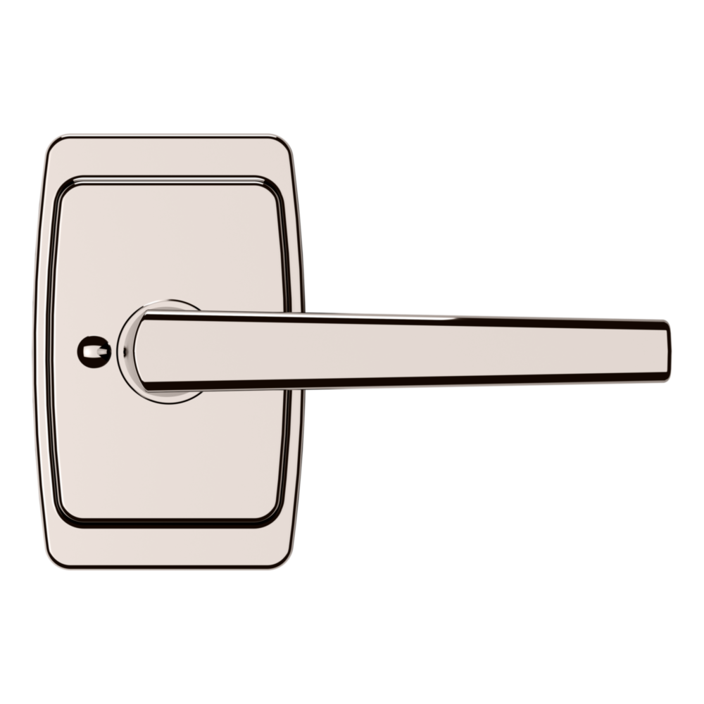 Baldwin L024 Palm Springs Lever Set with R046 Rose Lifetime (PVD) Polished Nickel / Privacy / Reversible