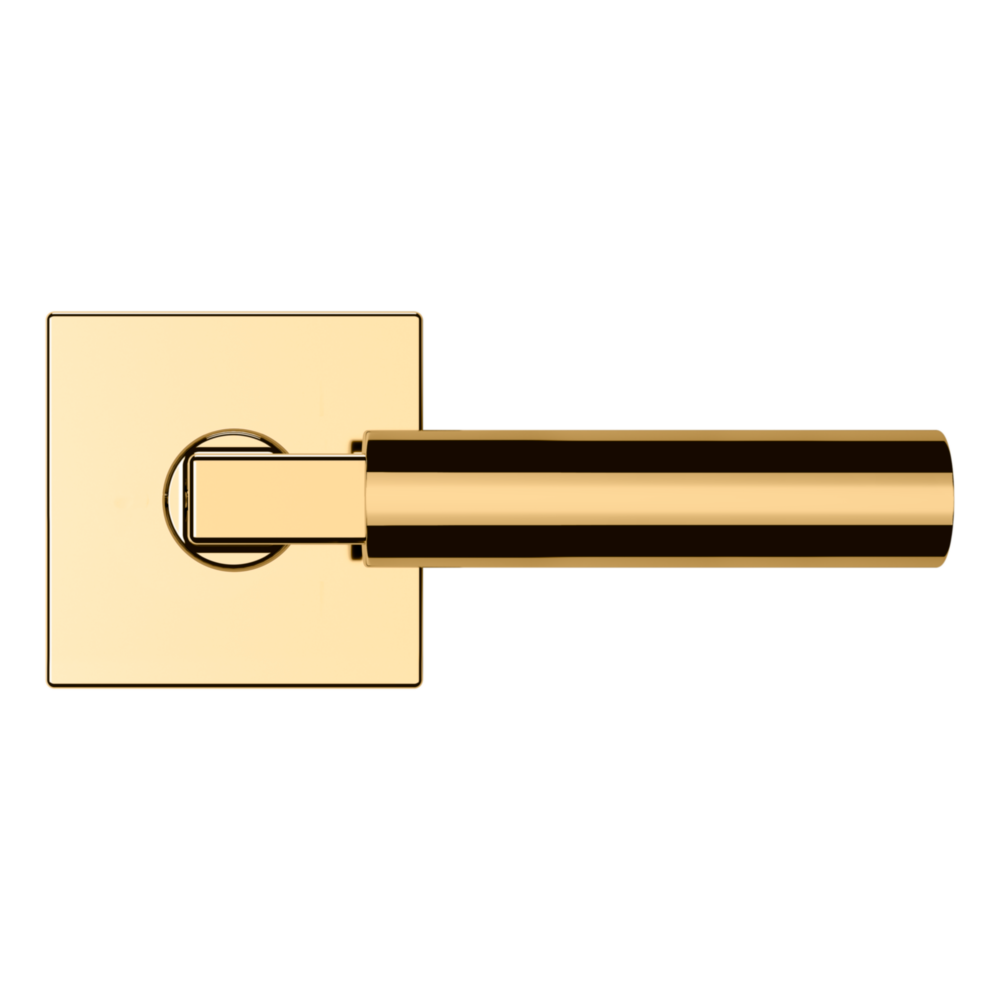 Baldwin L029 Gramercy Lever Set with R017 Rose Non-Lacquered Brass / Full Dummy / Reversible