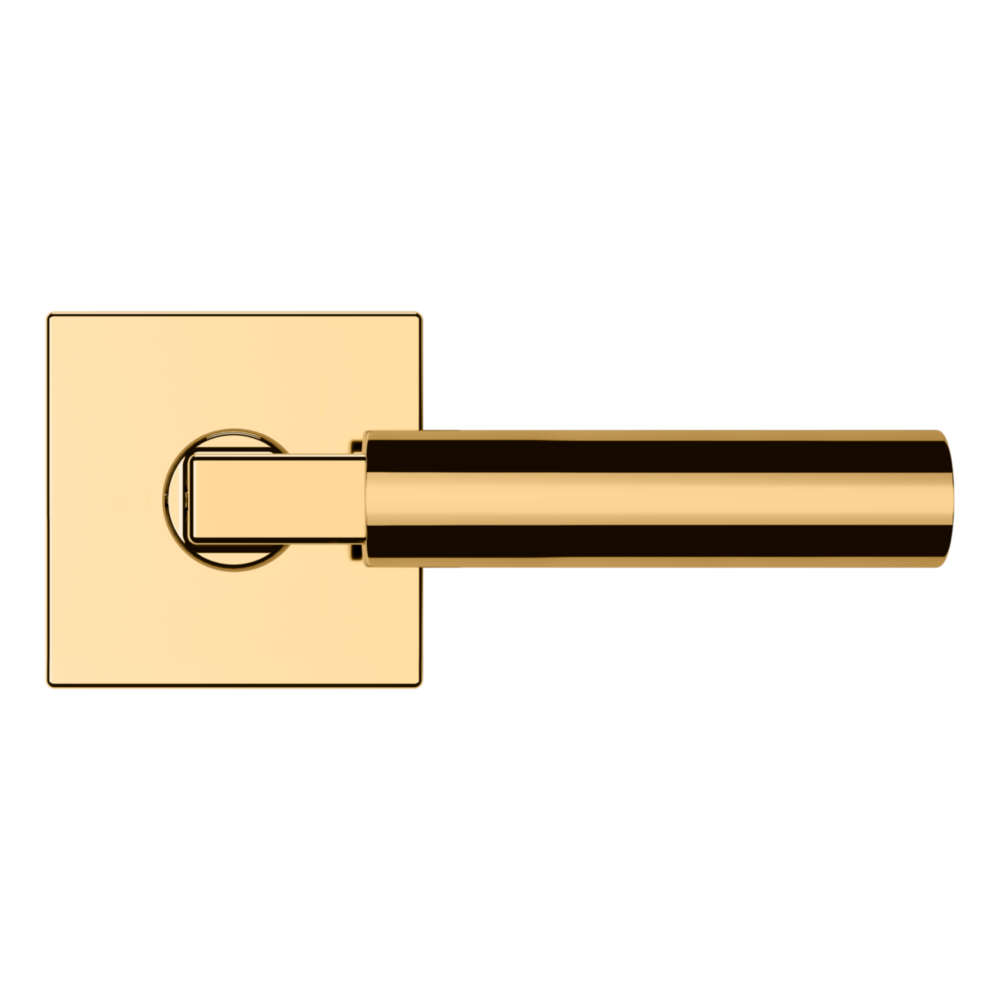 Baldwin L029 Gramercy Lever Set with R017 Rose Non-Lacquered Brass / Passage / Reversible