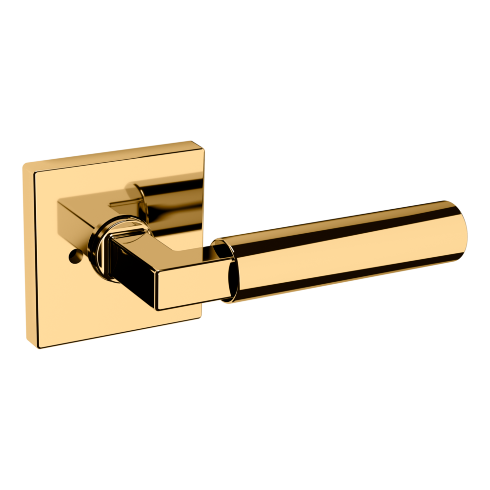 Baldwin L029 Gramercy Lever Set with R017 Rose Non-Lacquered Brass / Privacy / Reversible