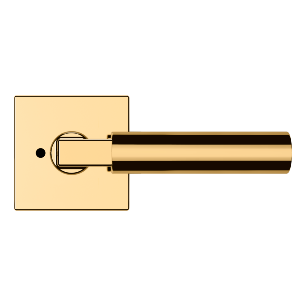 Baldwin L029 Gramercy Lever Set with R017 Rose Non-Lacquered Brass / Privacy / Reversible