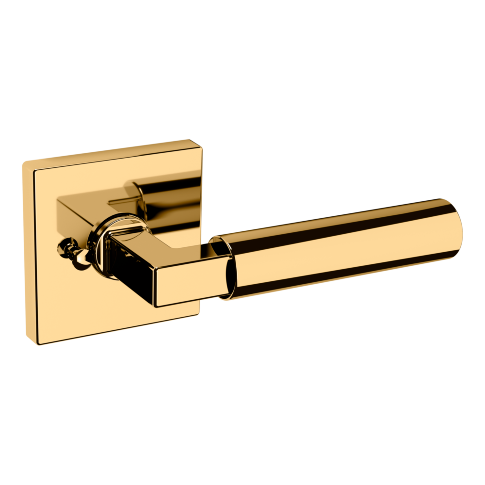 Baldwin L029 Gramercy Lever Set with R017 Rose Non-Lacquered Brass / Privacy / Reversible
