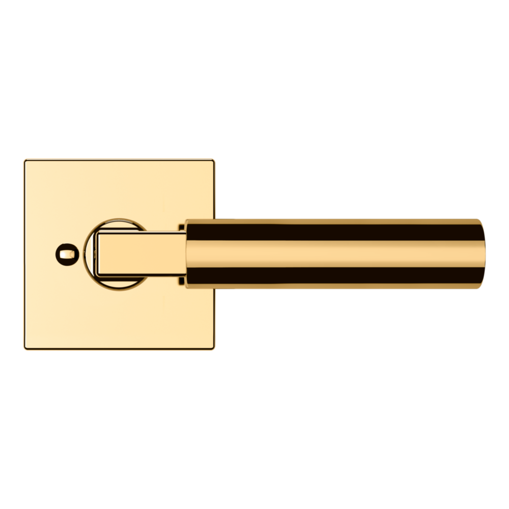 Baldwin L029 Gramercy Lever Set with R017 Rose Non-Lacquered Brass / Privacy / Reversible