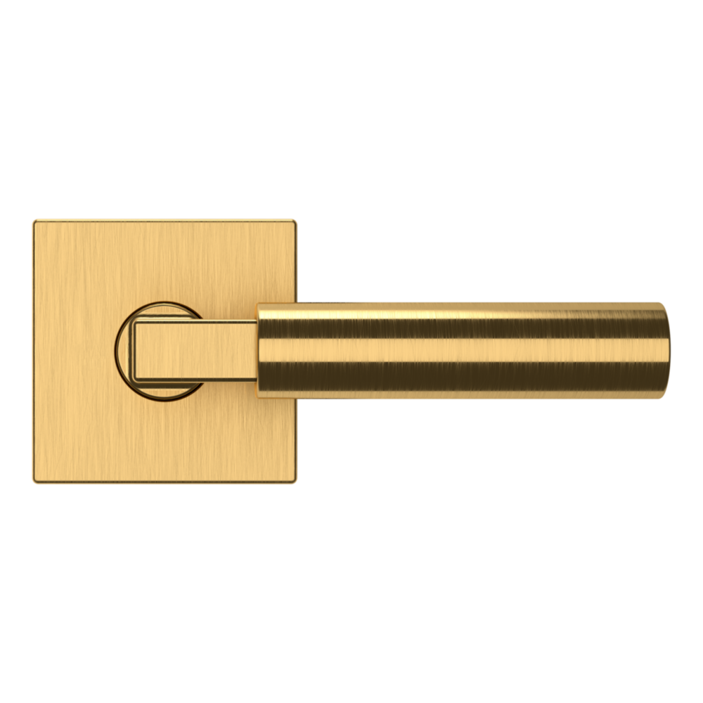 Baldwin L029 Gramercy Lever Set with R017 Rose Lifetime (PVD) Satin Brass / Full Dummy / Reversible