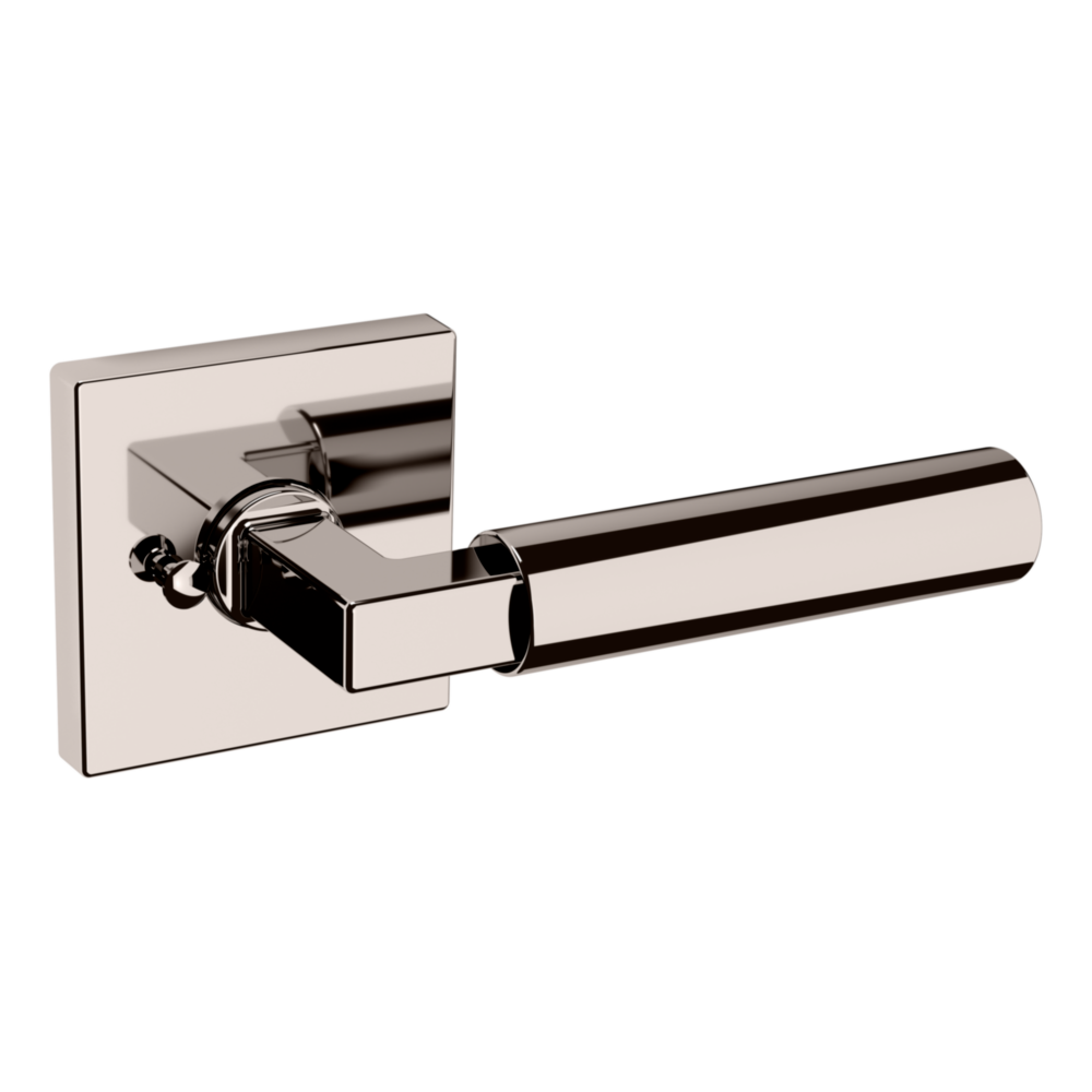 Baldwin L029 Gramercy Lever Set with R017 Rose Lifetime (PVD) Polished Nickel / Privacy / Reversible
