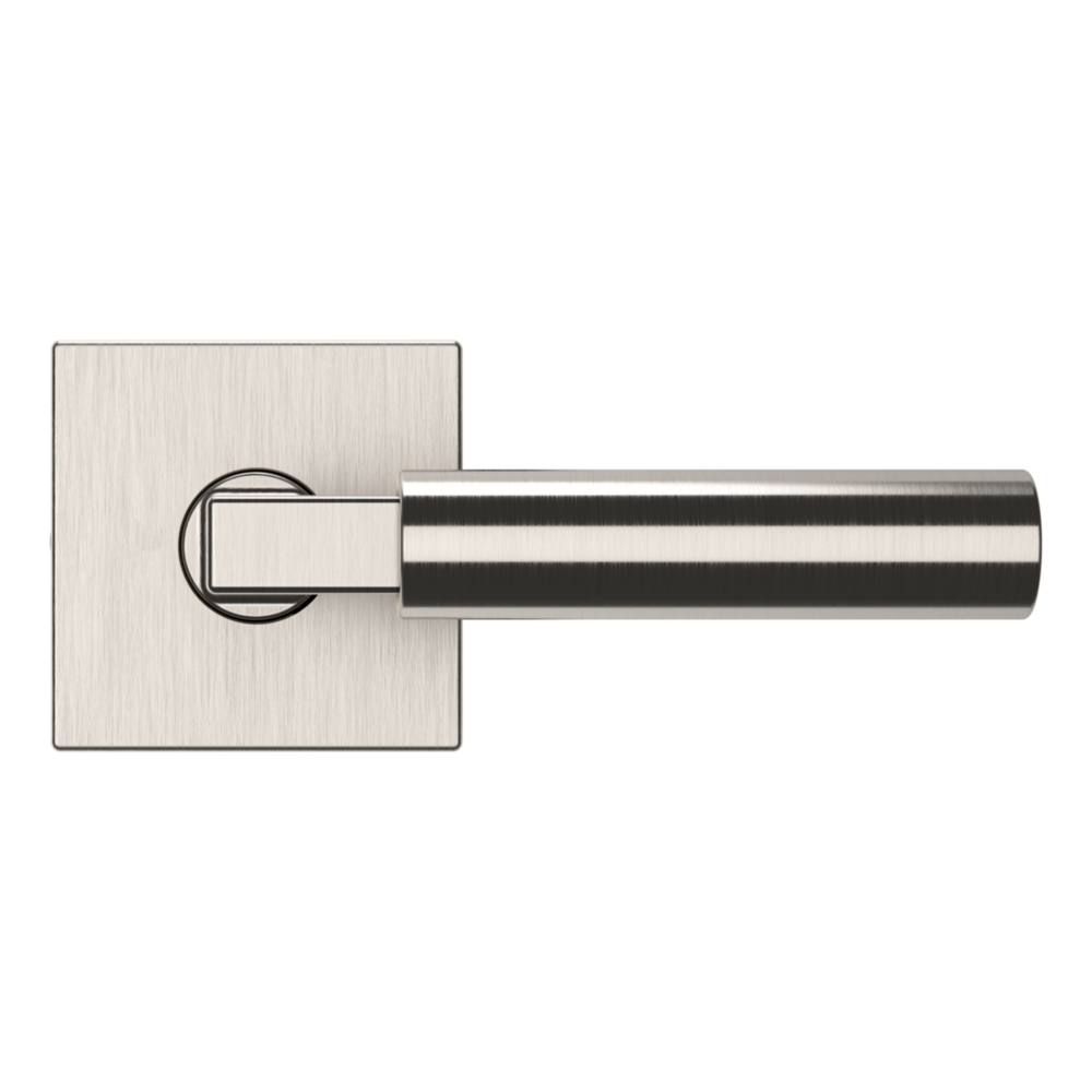 Baldwin L029 Gramercy Lever Set with R017 Rose Lifetime (PVD) Satin Nickel / Full Dummy / Reversible