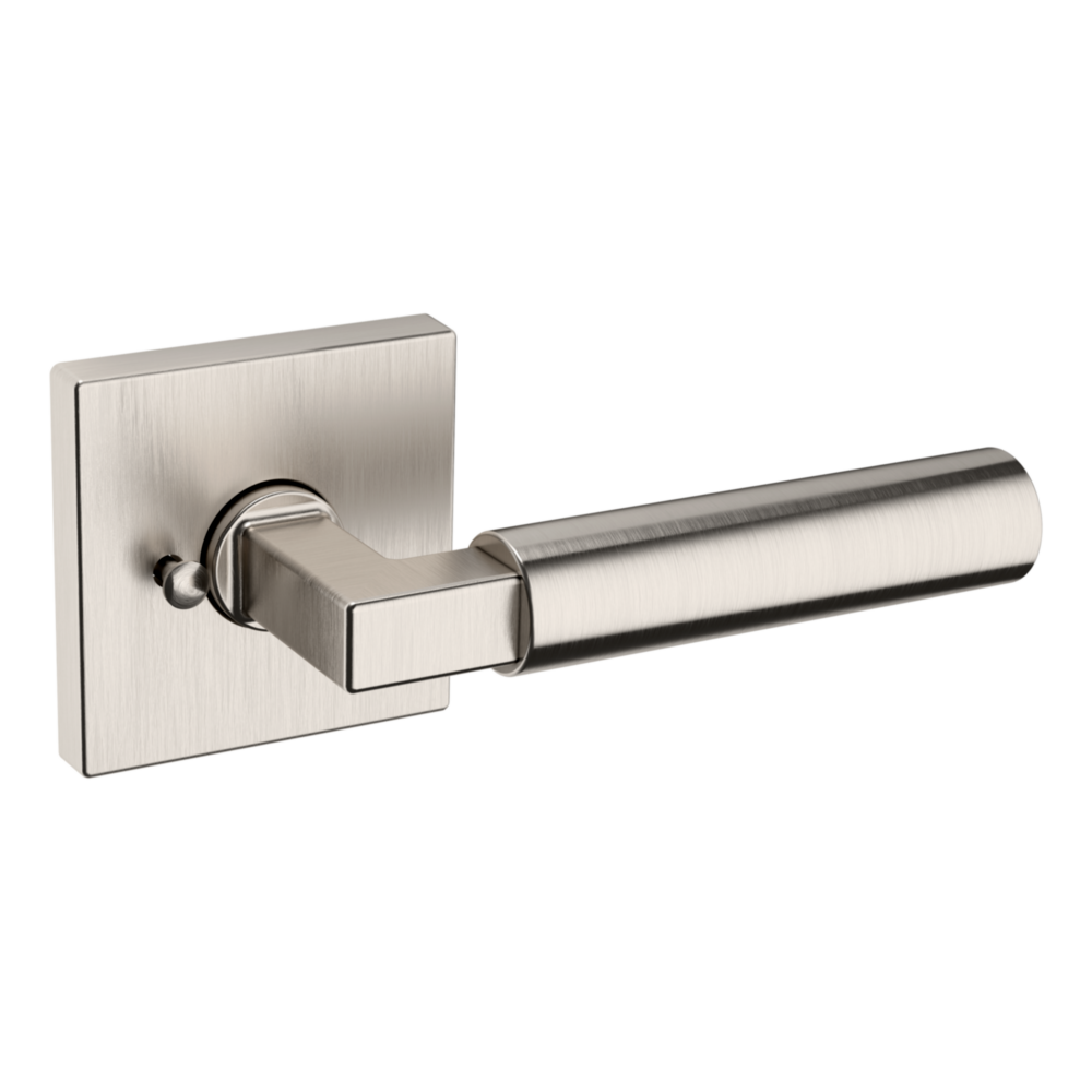 Baldwin L029 Gramercy Lever Set with R017 Rose Lifetime (PVD) Satin Nickel / Privacy / Reversible