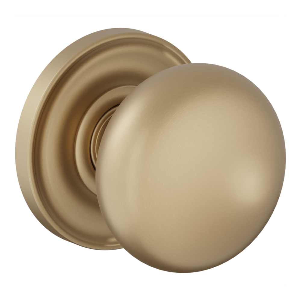 Baldwin 5083 Baltimore Knob Set with 5048-5148 Rose Vintage Brass / Passage / Reversible