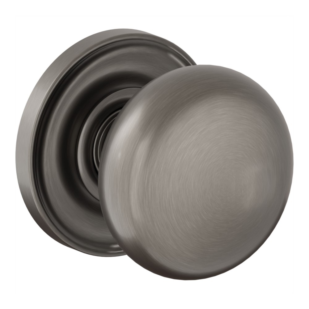 Baldwin 5083 Baltimore Knob Set with 5048-5148 Rose Lifetime (PVD) Graphite Nickel / Passage / Reversible