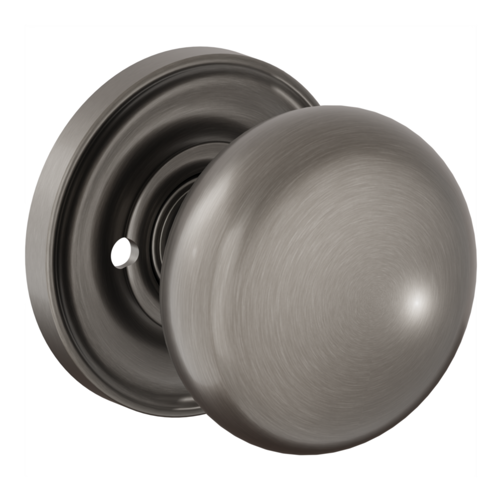 Baldwin 5083 Baltimore Knob Set with 5048-5148 Rose Lifetime (PVD) Graphite Nickel / Privacy / Reversible
