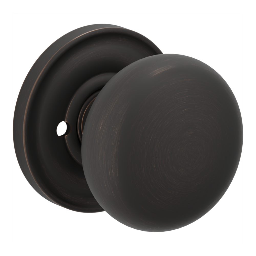 Baldwin 5083 Baltimore Knob Set with 5048-5148 Rose Venetian Bronze / Privacy / Reversible