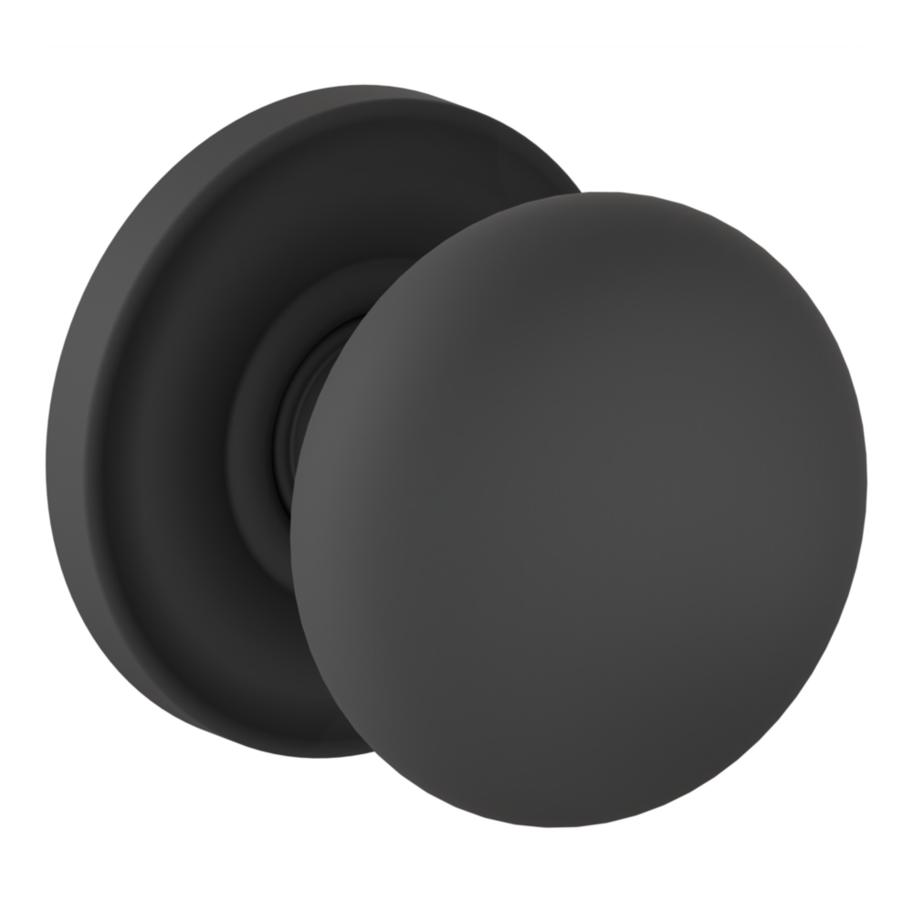 Baldwin 5083 Baltimore Knob Set with 5048-5148 Rose Satin Black / Passage / Reversible