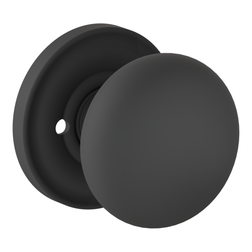 Baldwin 5083 Baltimore Knob Set with 5048-5148 Rose Satin Black / Privacy / Reversible