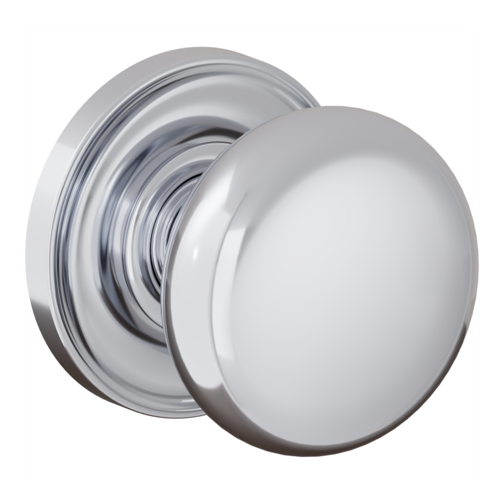Baldwin 5083 Baltimore Knob Set with 5048-5148 Rose Polished Chrome / Passage / Reversible