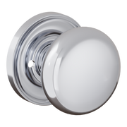 Baldwin 5083 Baltimore Knob Set with 5048-5148 Rose Polished Chrome / Privacy / Reversible