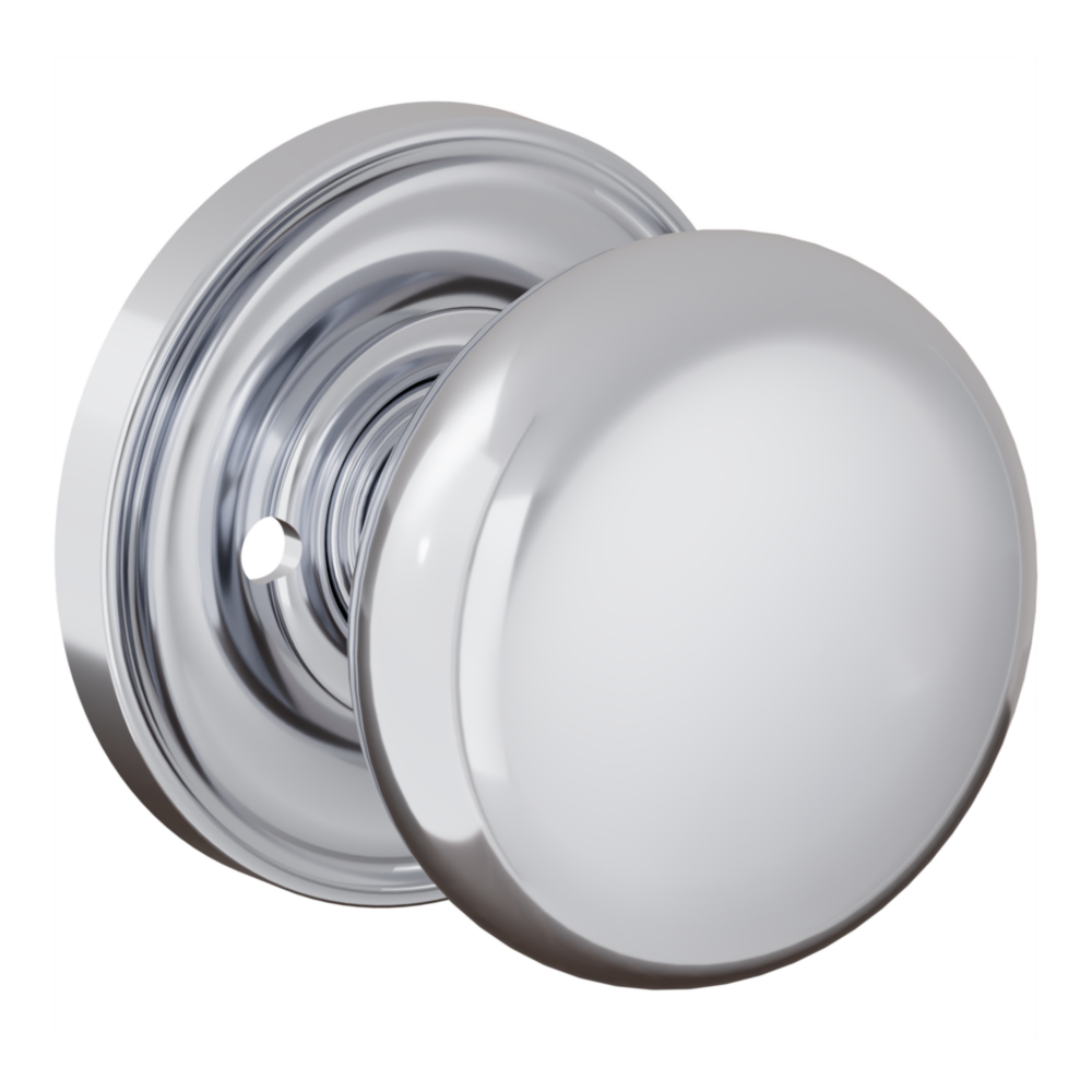 Baldwin 5083 Baltimore Knob Set with 5048-5148 Rose Polished Chrome / Privacy / Reversible