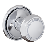 Baldwin 5087 Nashville Knob Set with 5070-5123 Rose Polished Chrome / Privacy / Reversible