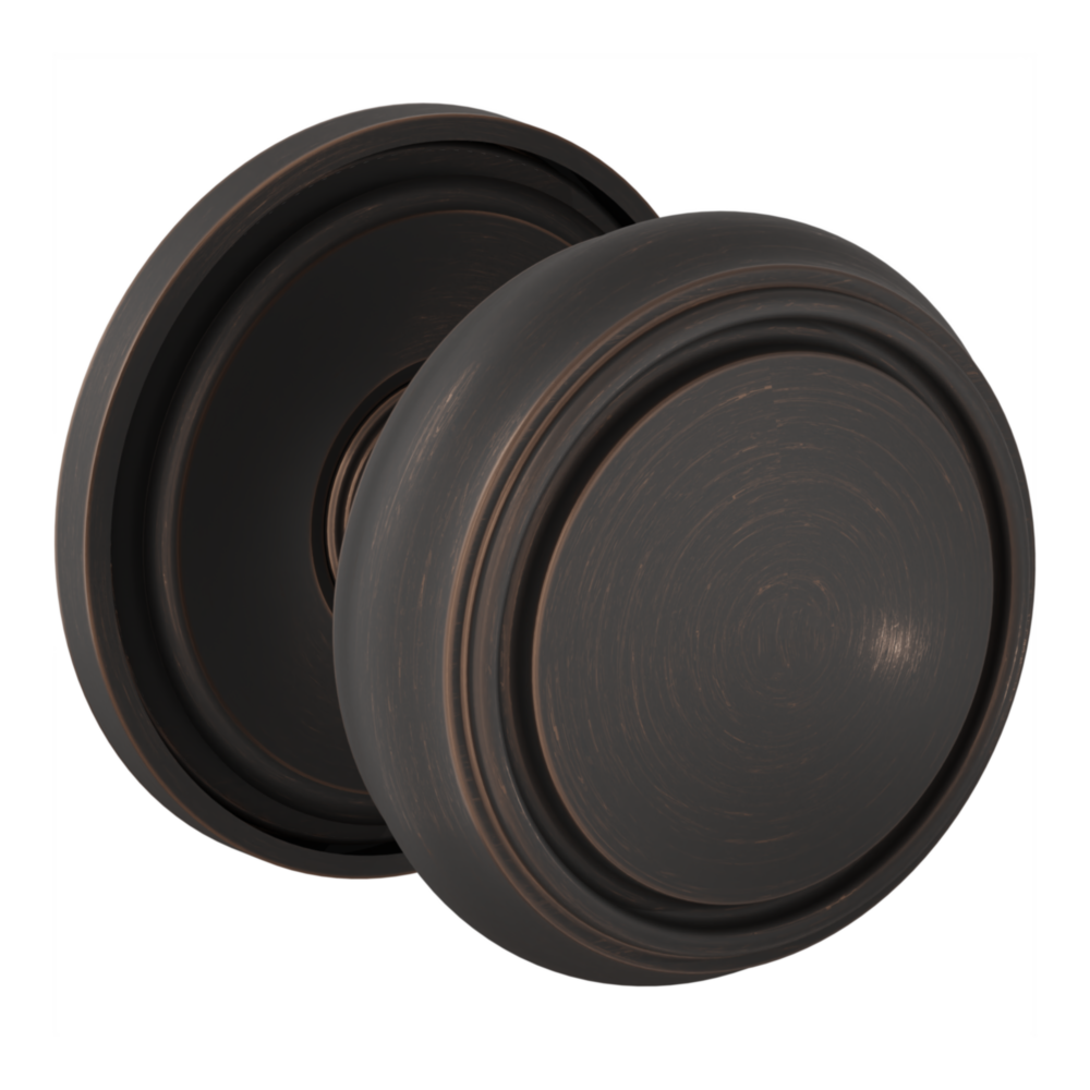 Baldwin 5088 Nashville Knob Set with 5070-5123 Rose Venetian Bronze / Passage / Reversible