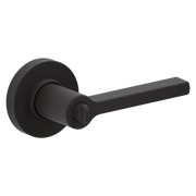 Baldwin Keyed Square Lever Set with Round Rose Oil-Rubbed Bronze / Entry / Reversible