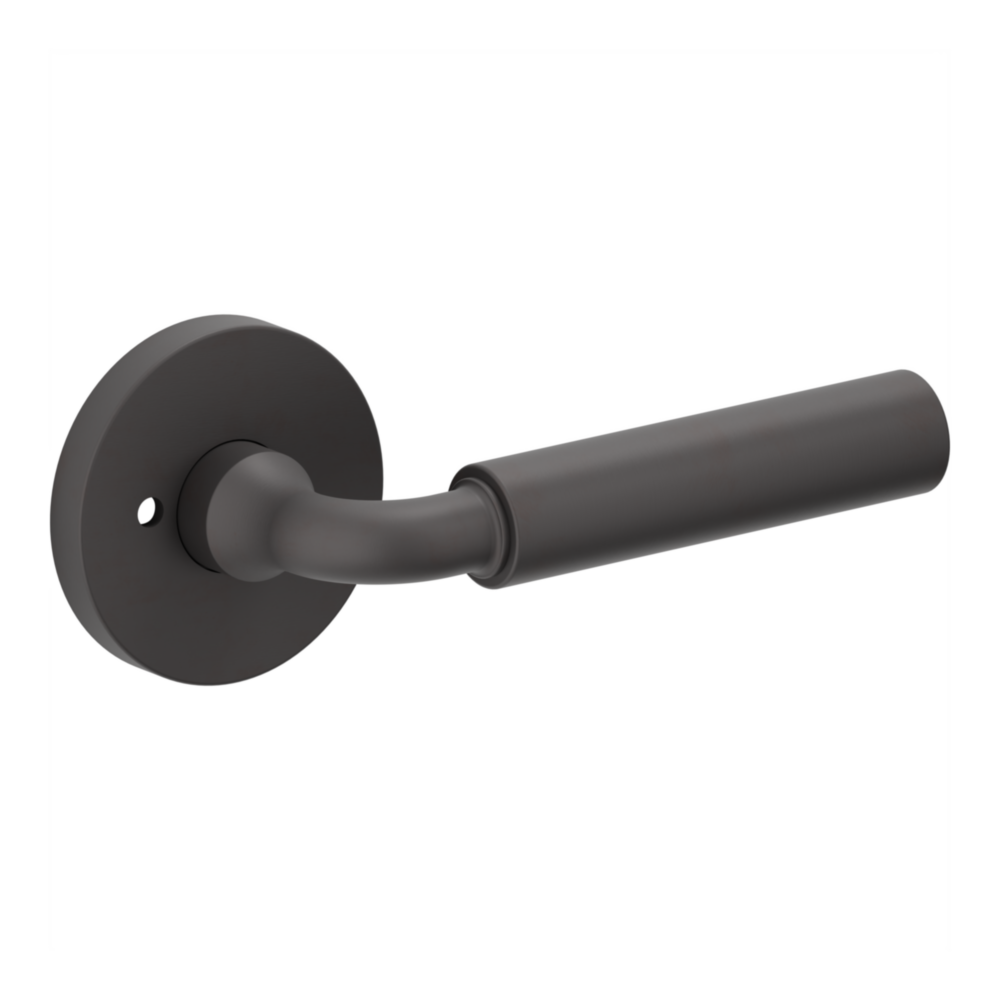 Baldwin L031 Curved Gramercy Lever Set with 5046-5146 Rose Oil-Rubbed Bronze / Privacy / Reversible