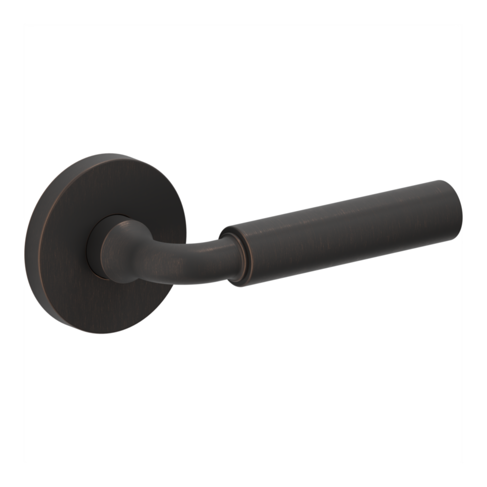 Baldwin L031 Curved Gramercy Lever Set with 5046-5146 Rose Venetian Bronze / Passage / Reversible