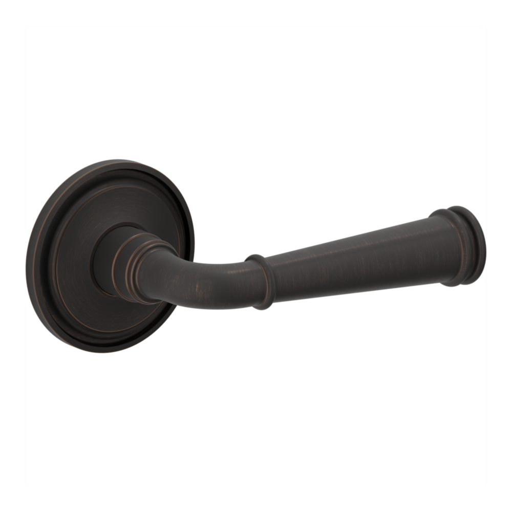 Baldwin L033 Briarcrest Lever Set with 5070-5123 Rose Venetian Bronze / Passage / Reversible