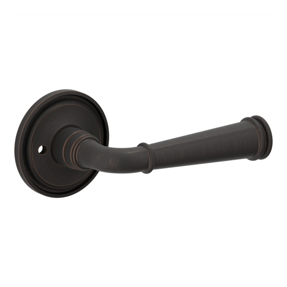 Baldwin L033 Briarcrest Lever Set with 5070-5123 Rose Venetian Bronze / Privacy / Reversible