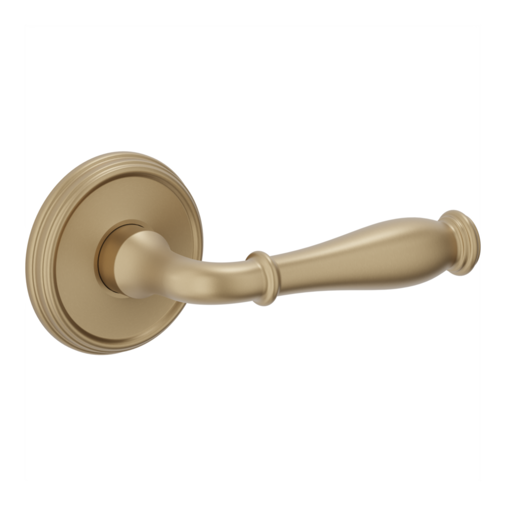 Baldwin L034 Nashville Lever Set with 5078-5134 Rose Vintage Brass / Passage / Reversible