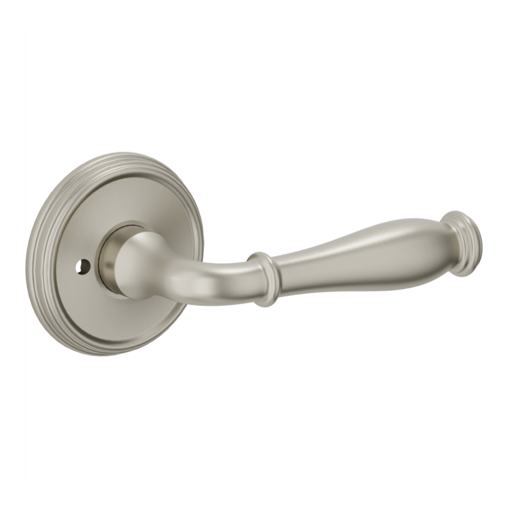 Baldwin L034 Nashville Lever Set with 5078-5134 Rose Lifetime (PVD) Satin Nickel / Privacy / Reversible