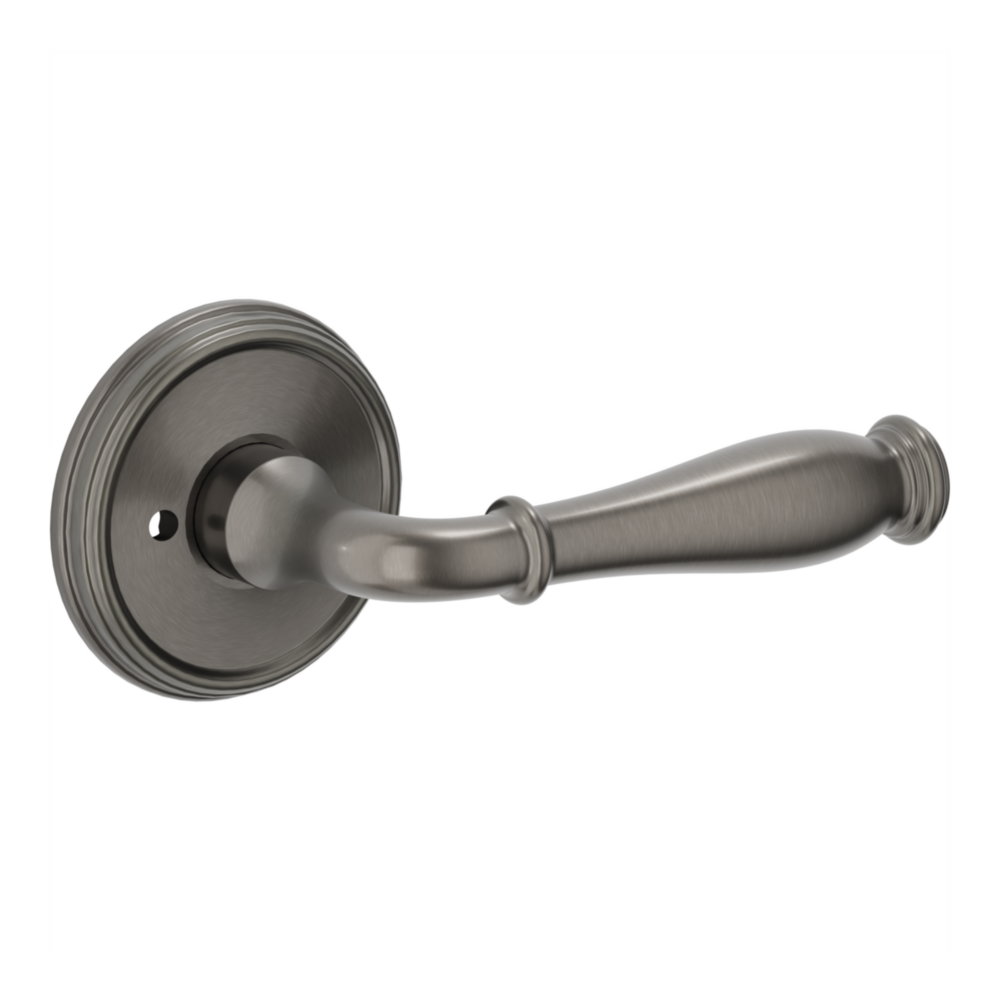 Baldwin L034 Nashville Lever Set with 5078-5134 Rose Lifetime (PVD) Graphite Nickel / Privacy / Reversible