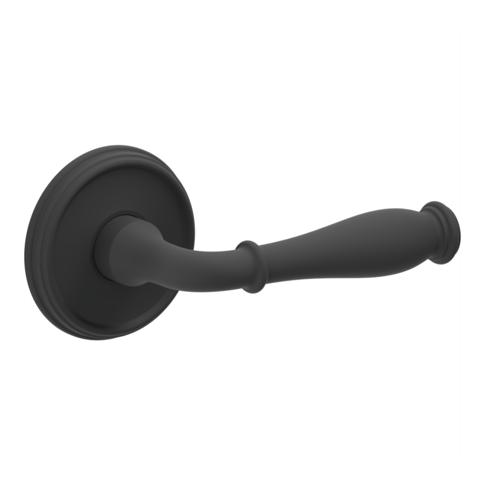 Baldwin L034 Nashville Lever Set with 5078-5134 Rose Satin Black / Passage / Reversible