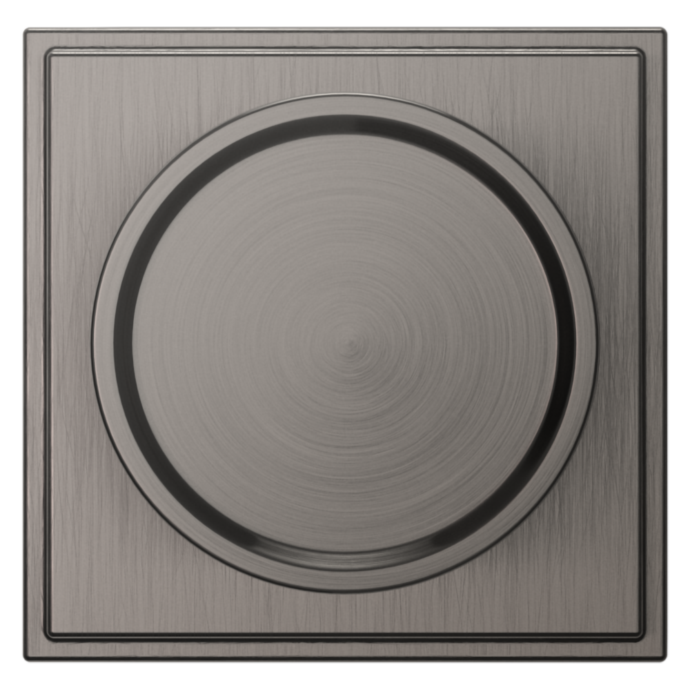 Baldwin K007 Hollywood Hills Knob Set with R050 Rose Lifetime (PVD) Graphite Nickel / Passage / Reversible