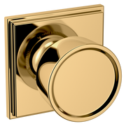 Baldwin K007 Hollywood Hills Knob Set with R050 Rose Lifetime (PVD) Polished Brass / Passage / Reversible