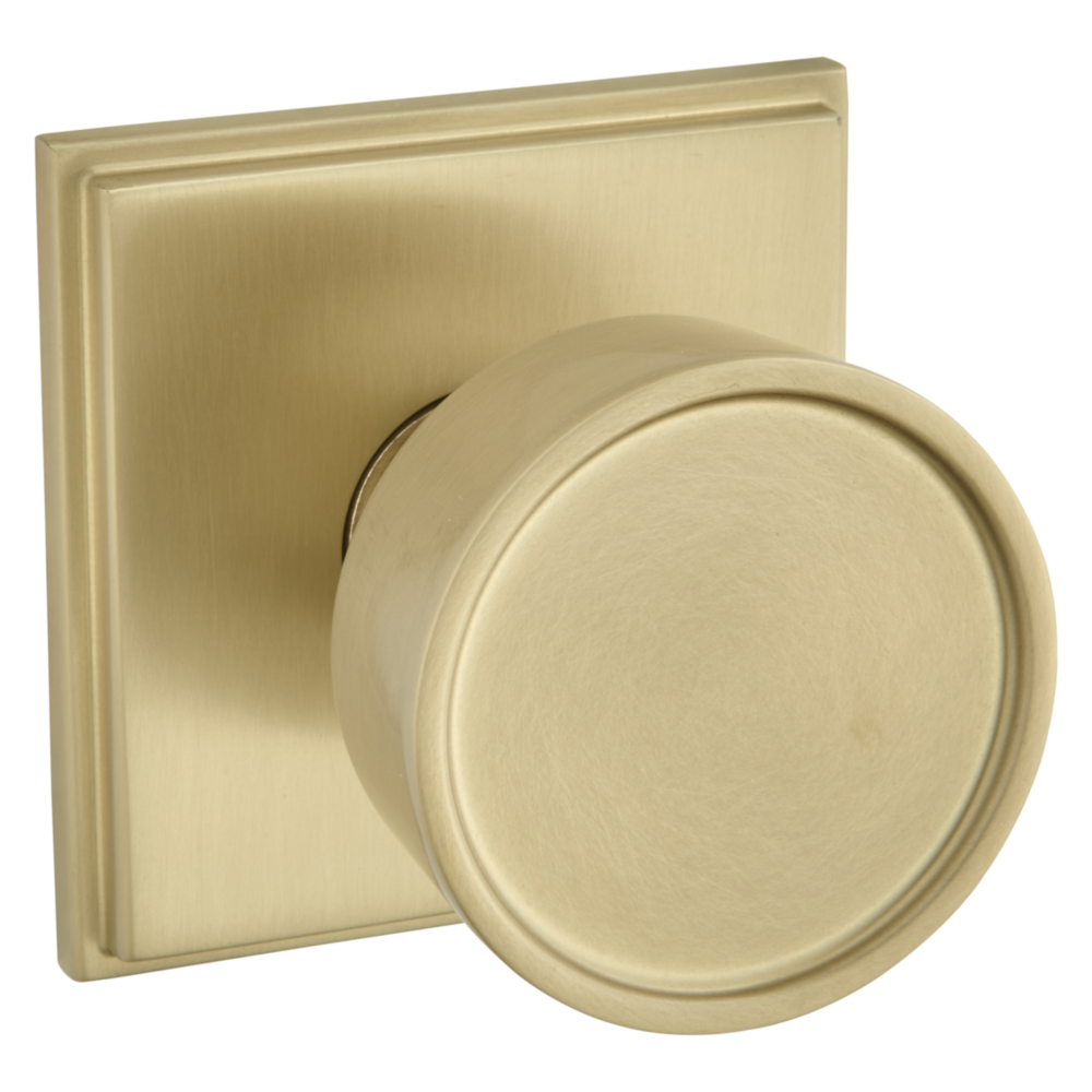 Baldwin K007 Hollywood Hills Knob Set with R050 Rose Vintage Brass / Full Dummy / Reversible