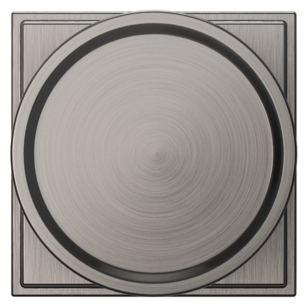 Baldwin K009 Hollywood Hills Knob Set with R050 Rose Lifetime (PVD) Graphite Nickel / Privacy / Reversible