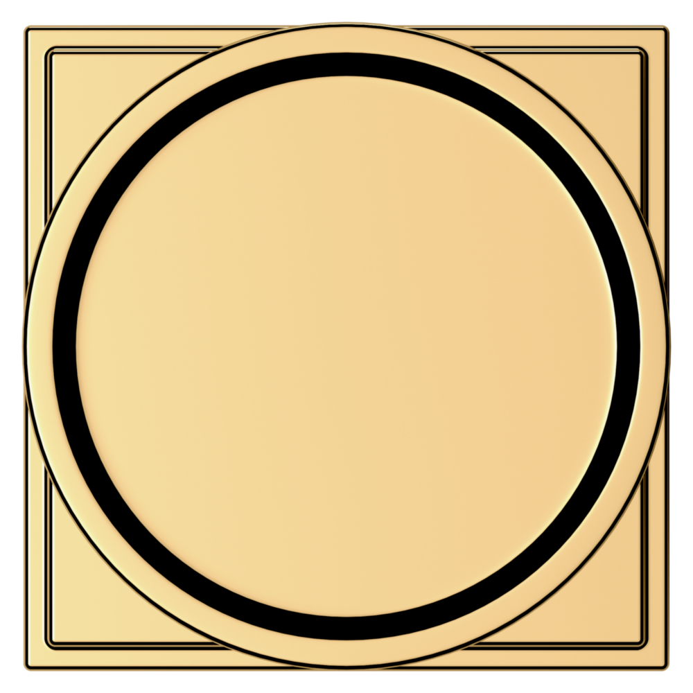 Baldwin K009 Hollywood Hills Knob Set with R050 Rose Lifetime (PVD) Polished Brass / Privacy / Reversible