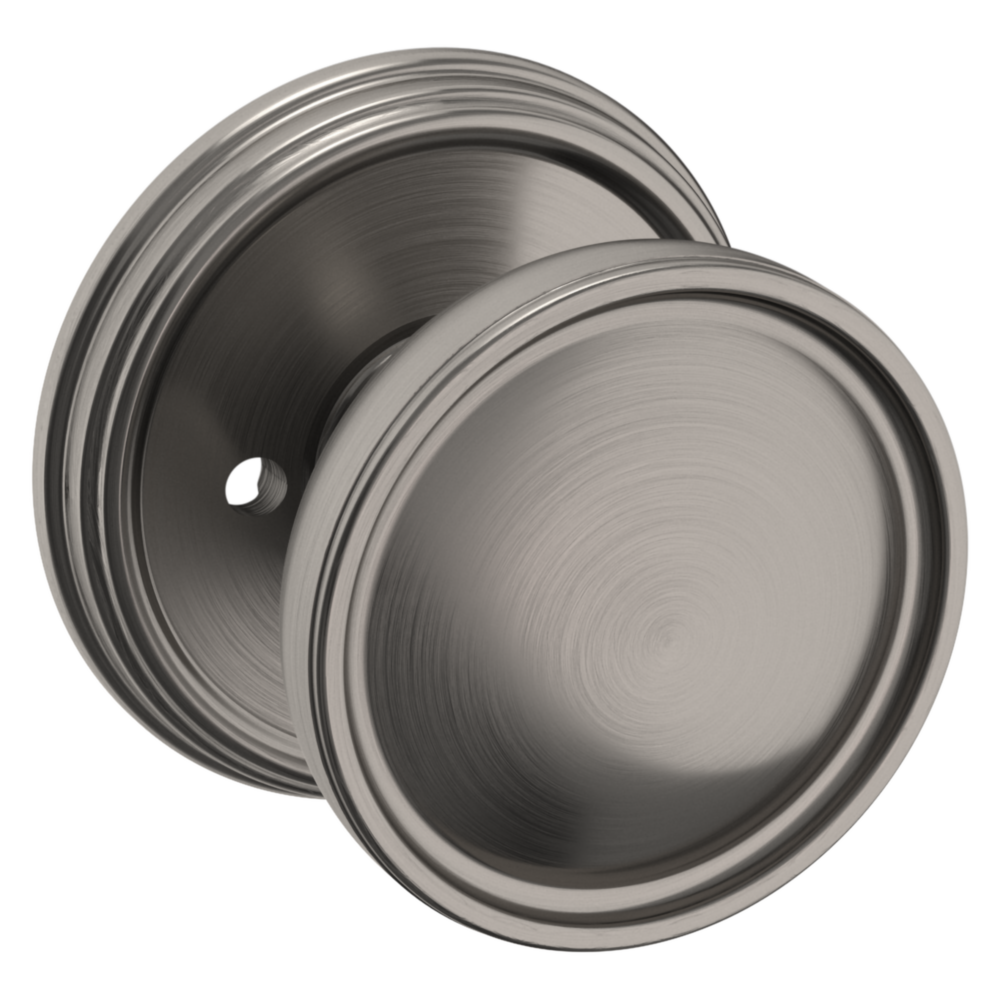 Baldwin K012 Tulip Knob Set with 5078 Rose Lifetime (PVD) Graphite Nickel / Privacy / Reversible