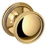 Baldwin K012 Tulip Knob Set with 5078 Rose Lifetime (PVD) Polished Brass / Privacy / Reversible