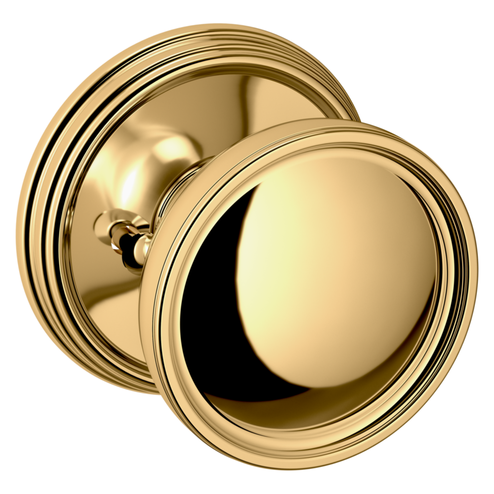 Baldwin K012 Tulip Knob Set with 5078 Rose Non-Lacquered Brass / Privacy / Reversible