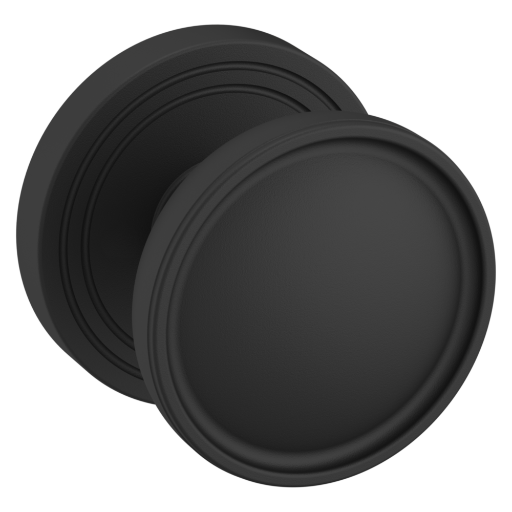 Baldwin K012 Tulip Knob Set with 5078 Rose Satin Black / Passage / Reversible