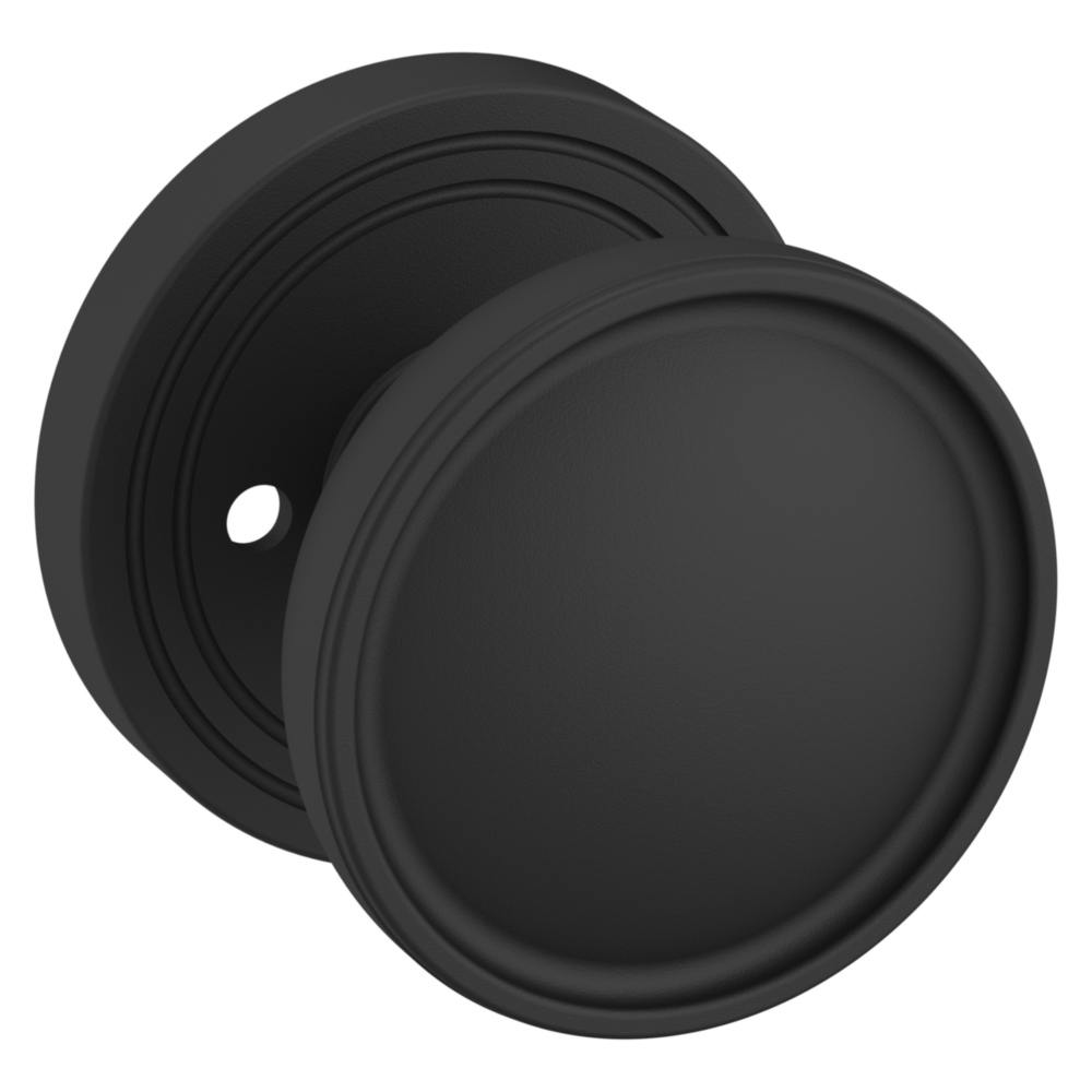 Baldwin K012 Tulip Knob Set with 5078 Rose Satin Black / Privacy / Reversible