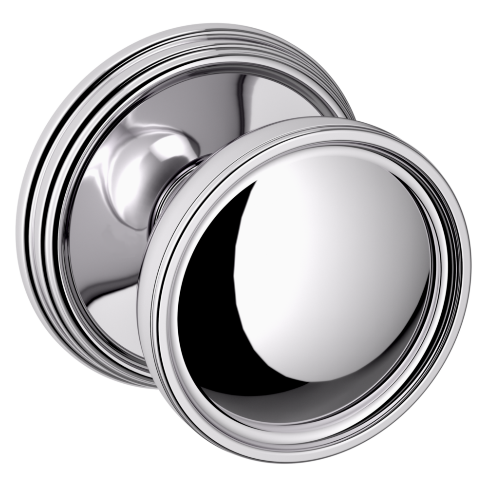 Baldwin K012 Tulip Knob Set with 5078 Rose Polished Chrome / Passage / Reversible