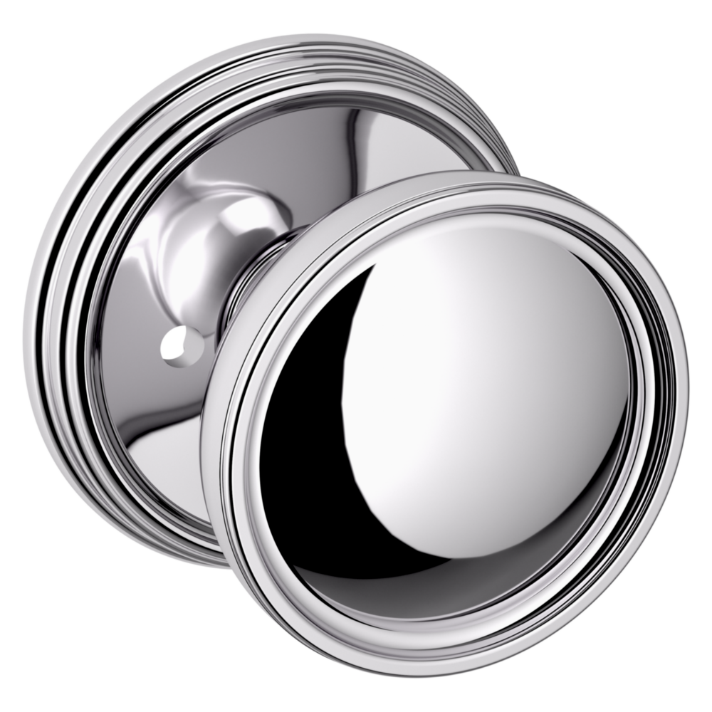 Baldwin K012 Tulip Knob Set with 5078 Rose Polished Chrome / Privacy / Reversible