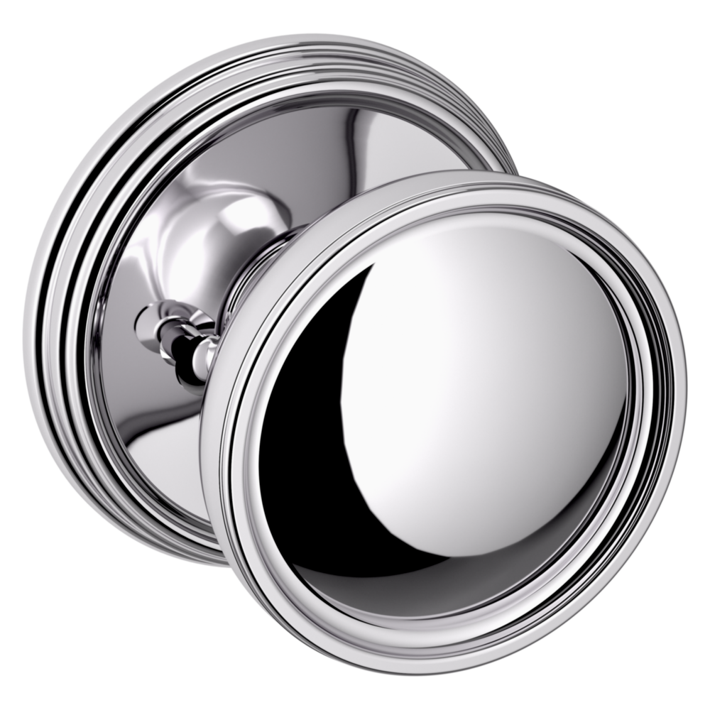 Baldwin K012 Tulip Knob Set with 5078 Rose Polished Chrome / Privacy / Reversible