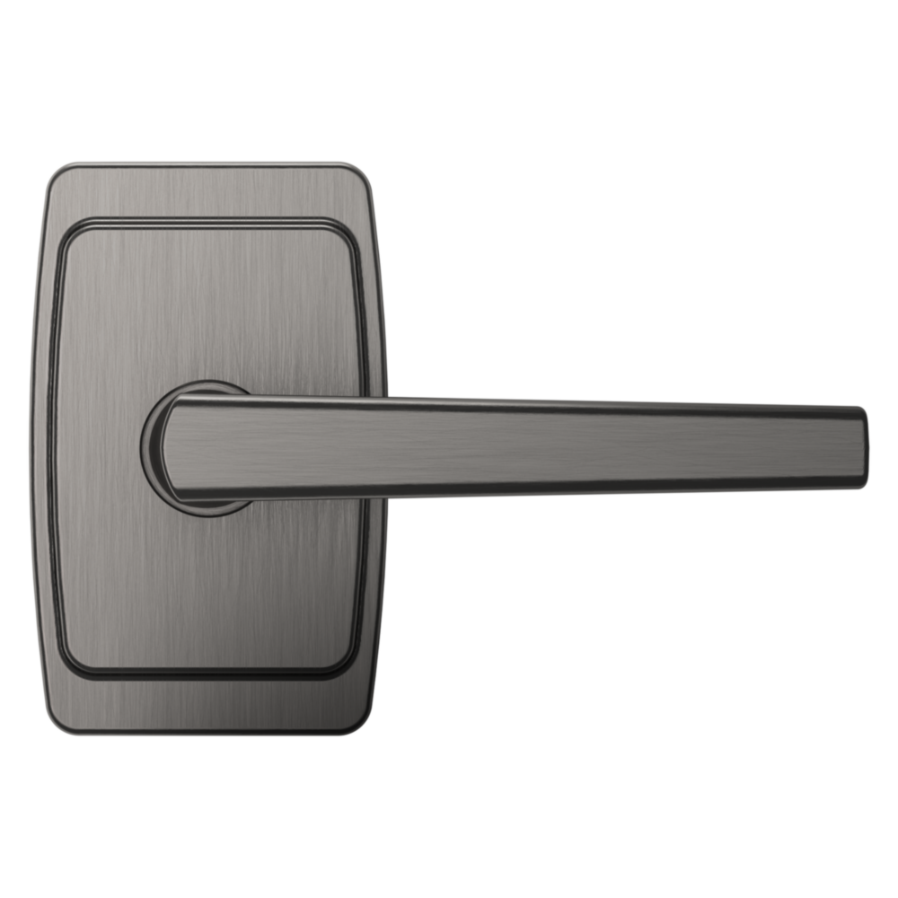 Baldwin L024 Palm Springs Lever Set with R046 Rose Lifetime (PVD) Graphite Nickel / Passage / Reversible