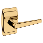 Baldwin L024 Palm Springs Lever Set with R046 Rose Lifetime (PVD) Polished Brass / Passage / Reversible